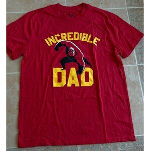 Disney Pixar The Incredibles Incredible Dad Red Graphic‎ T-Shirt Men Size L